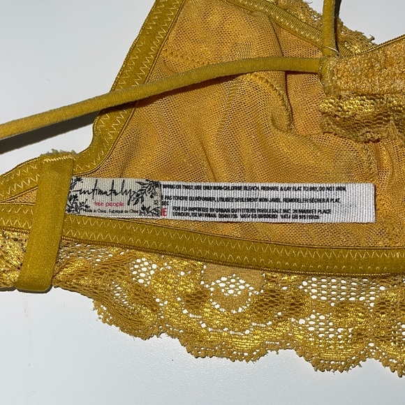 Free People Bralette Yellow XS - Picture 3 of 3